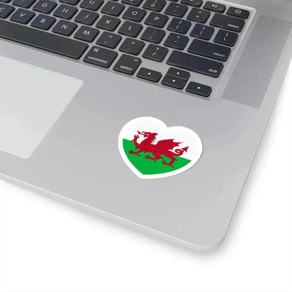 Heart Flag of Wales - STICKER Vinyl Kiss-Cut Decal - The Sticker Space