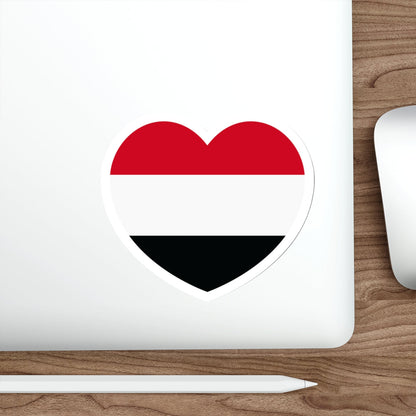 Heart Flag of Yemen - STICKER Vinyl Die-Cut Decal-The Sticker Space