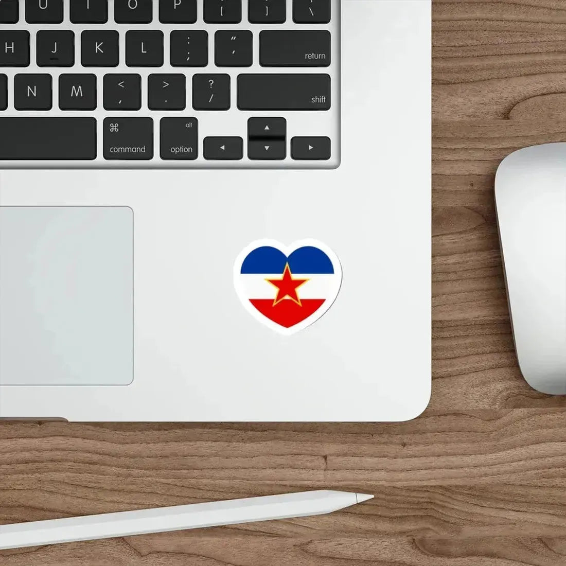 Heart Flag of Yugoslavia - STICKER Vinyl Die-Cut Decal - The Sticker Space