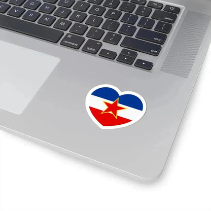Heart Flag of Yugoslavia - STICKER Vinyl Kiss-Cut Decal - The Sticker Space