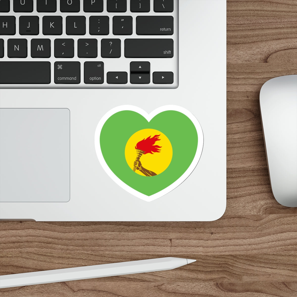 Heart Flag of Zaire - STICKER Vinyl Die-Cut Decal-The Sticker Space