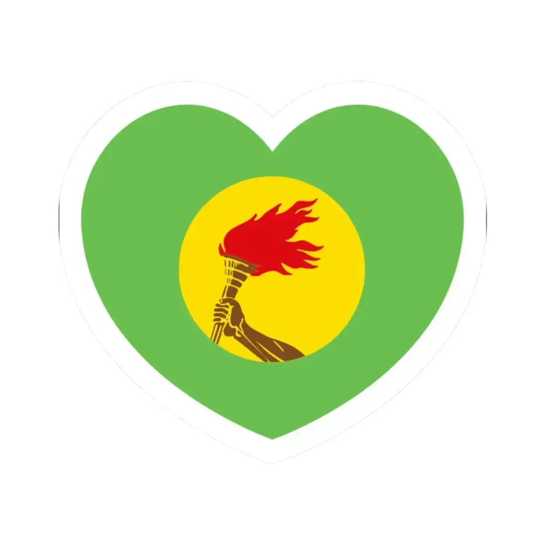 Heart Flag of Zaire - STICKER Vinyl Kiss-Cut Decal 2 Inch White - The Sticker Space