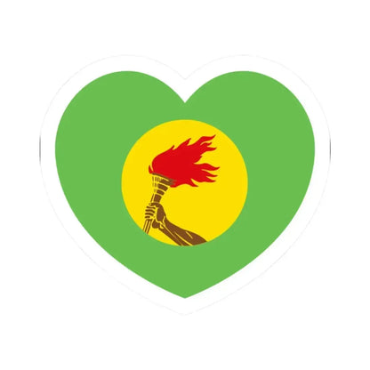 Heart Flag of Zaire - STICKER Vinyl Kiss-Cut Decal 2 Inch White - The Sticker Space