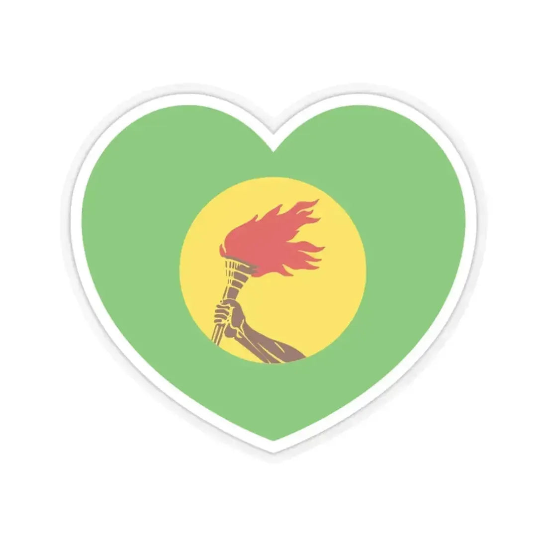 Heart Flag of Zaire - STICKER Vinyl Kiss-Cut Decal 3 Inch Transparent - The Sticker Space
