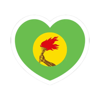 Heart Flag of Zaire - STICKER Vinyl Kiss-Cut Decal 3 Inch White - The Sticker Space