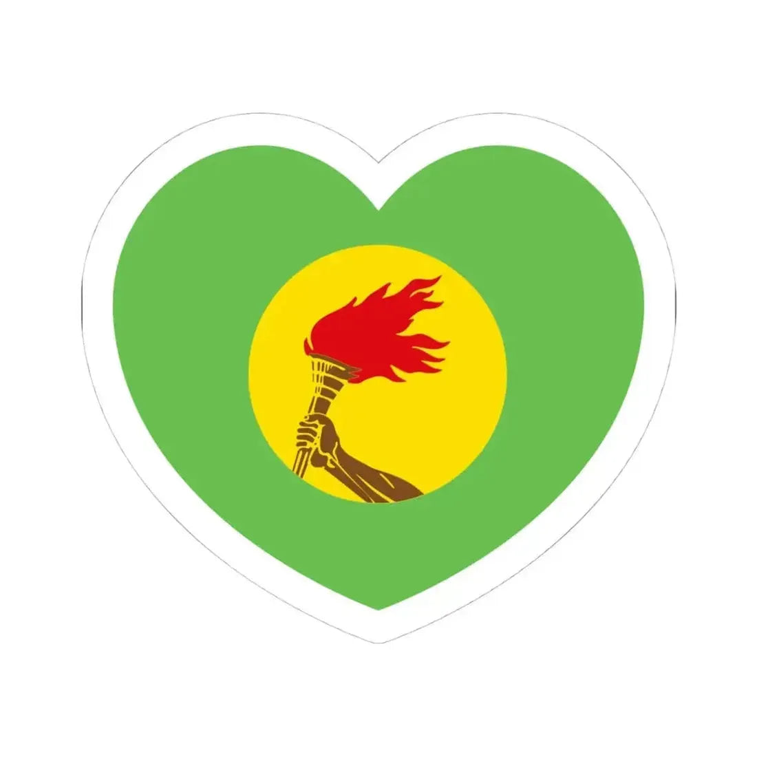 Heart Flag of Zaire - STICKER Vinyl Kiss-Cut Decal 4 Inch White - The Sticker Space