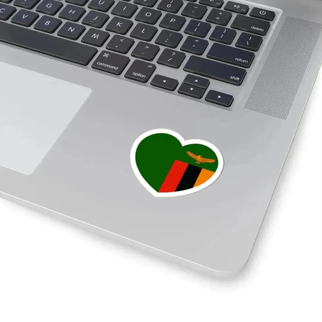 Heart Flag of Zambia 1964-1996 - STICKER Vinyl Kiss-Cut Decal - The Sticker Space