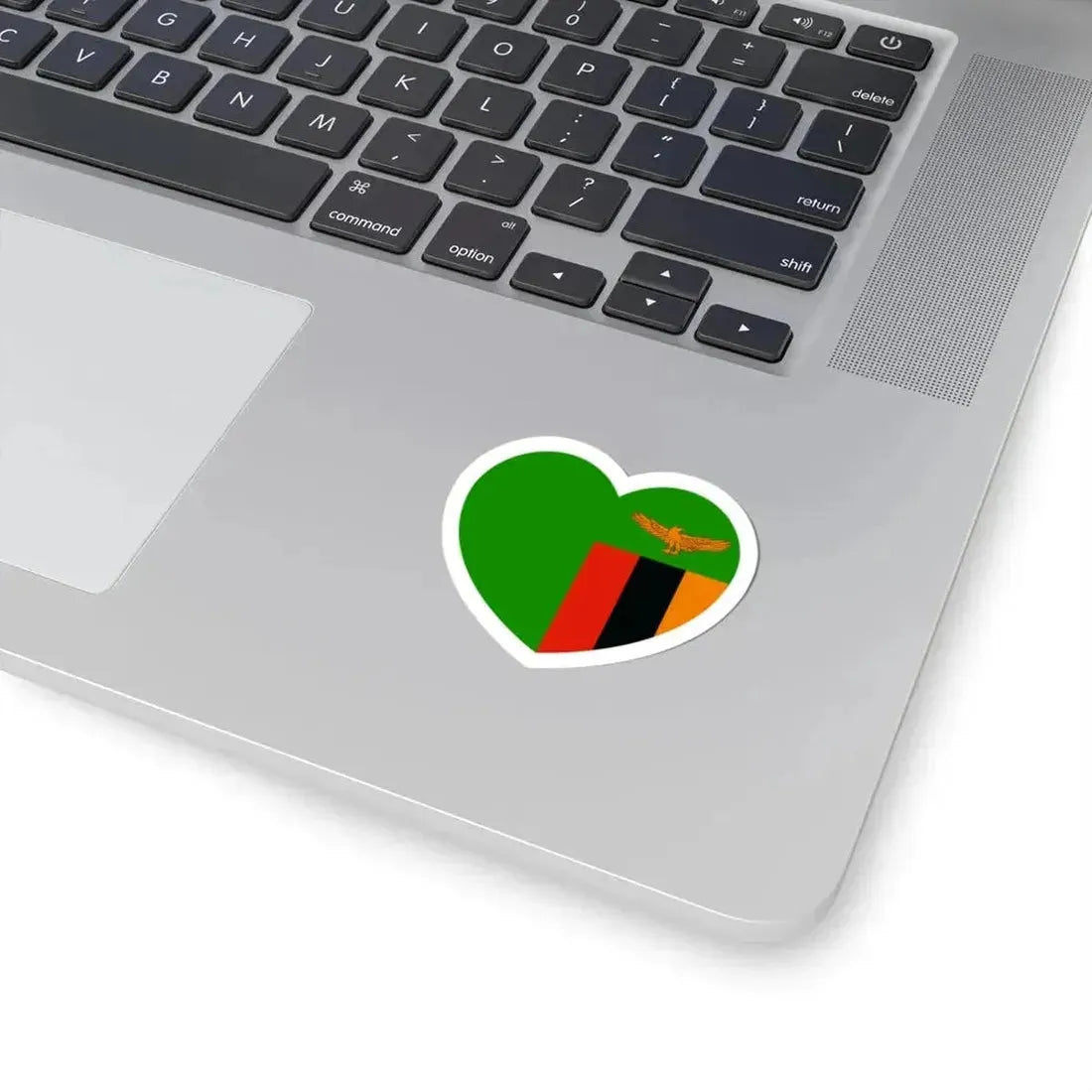Heart Flag of Zambia - STICKER Vinyl Kiss-Cut Decal - The Sticker Space