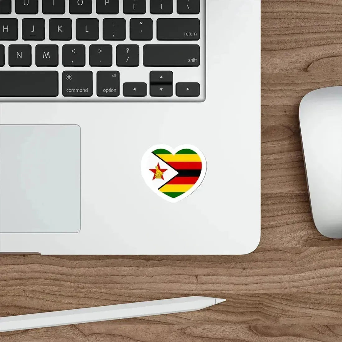 Heart Flag of Zimbabwe - STICKER Vinyl Die-Cut Decal - The Sticker Space