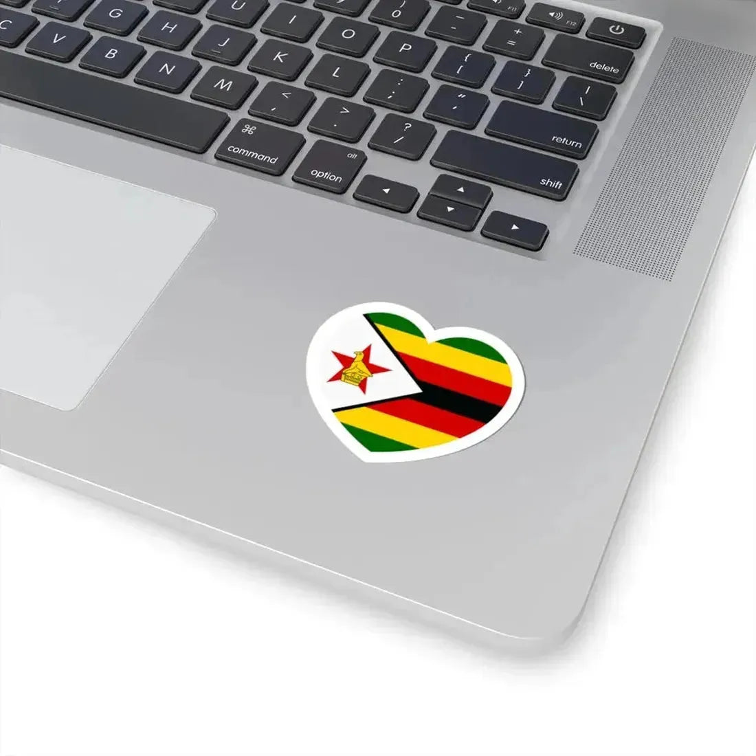 Heart Flag of Zimbabwe - STICKER Vinyl Kiss-Cut Decal - The Sticker Space