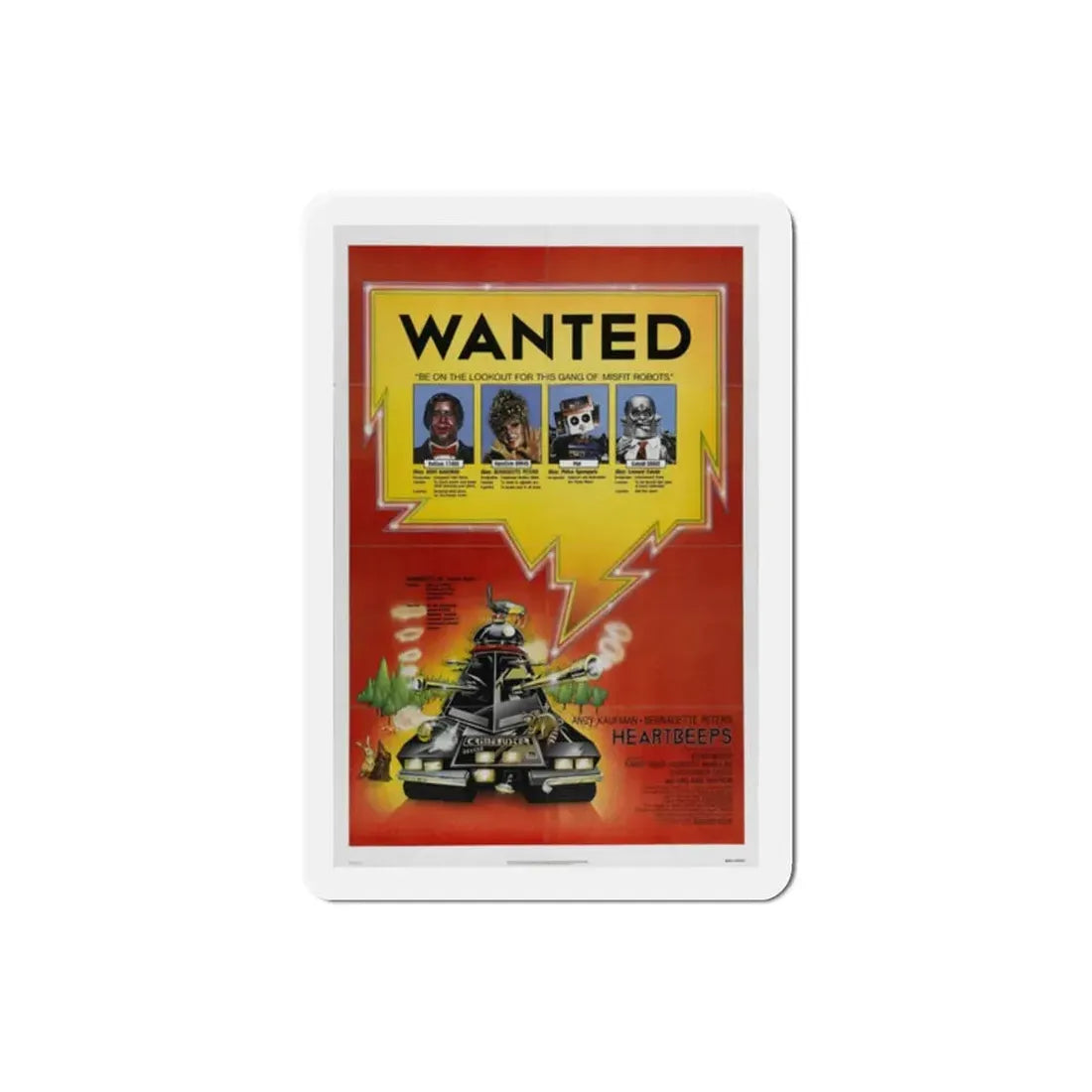 Heartbeeps 1981 Movie Poster Refrigerator Magnet 2 Inch - The Sticker Space