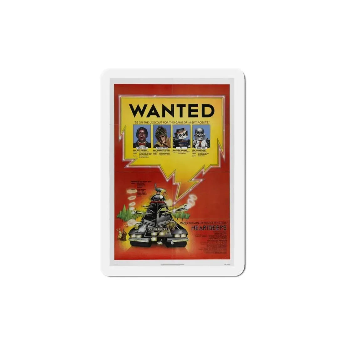 Heartbeeps 1981 Movie Poster Refrigerator Magnet 4 Inch - The Sticker Space