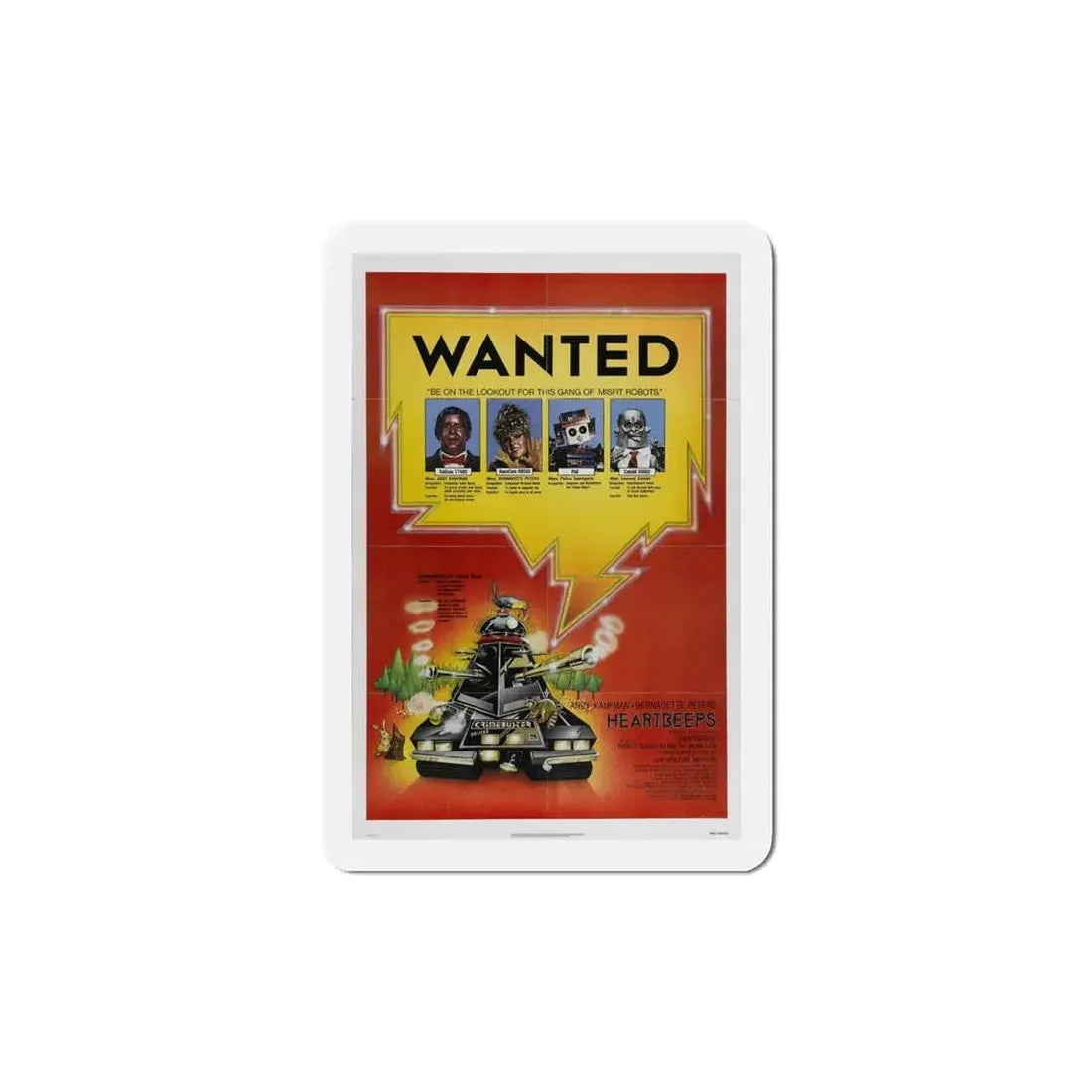 Heartbeeps 1981 Movie Poster Refrigerator Magnet 5 Inch - The Sticker Space