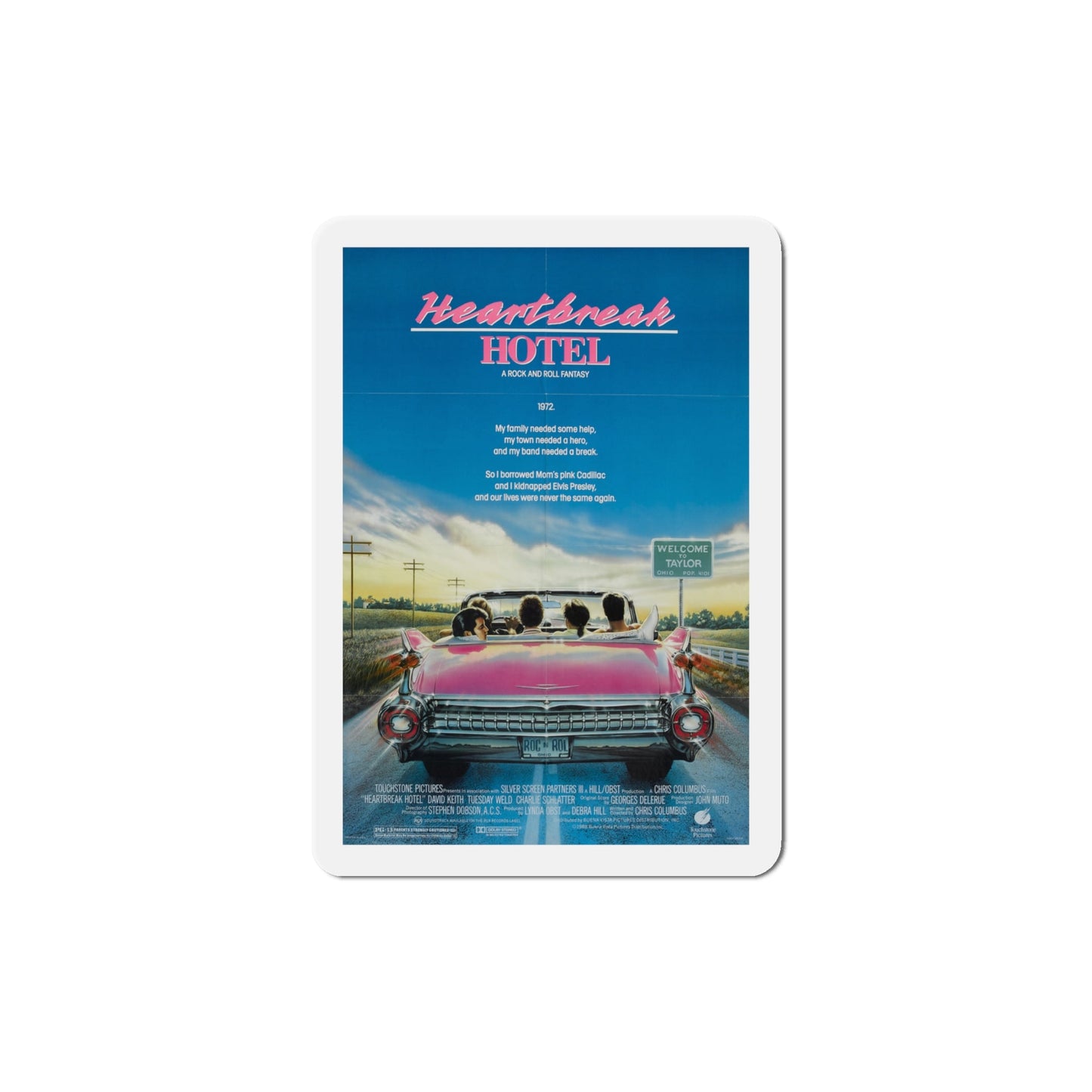 Heartbreak Hotel 1988 Movie Poster Die-Cut Magnet-4" x 4"-The Sticker Space