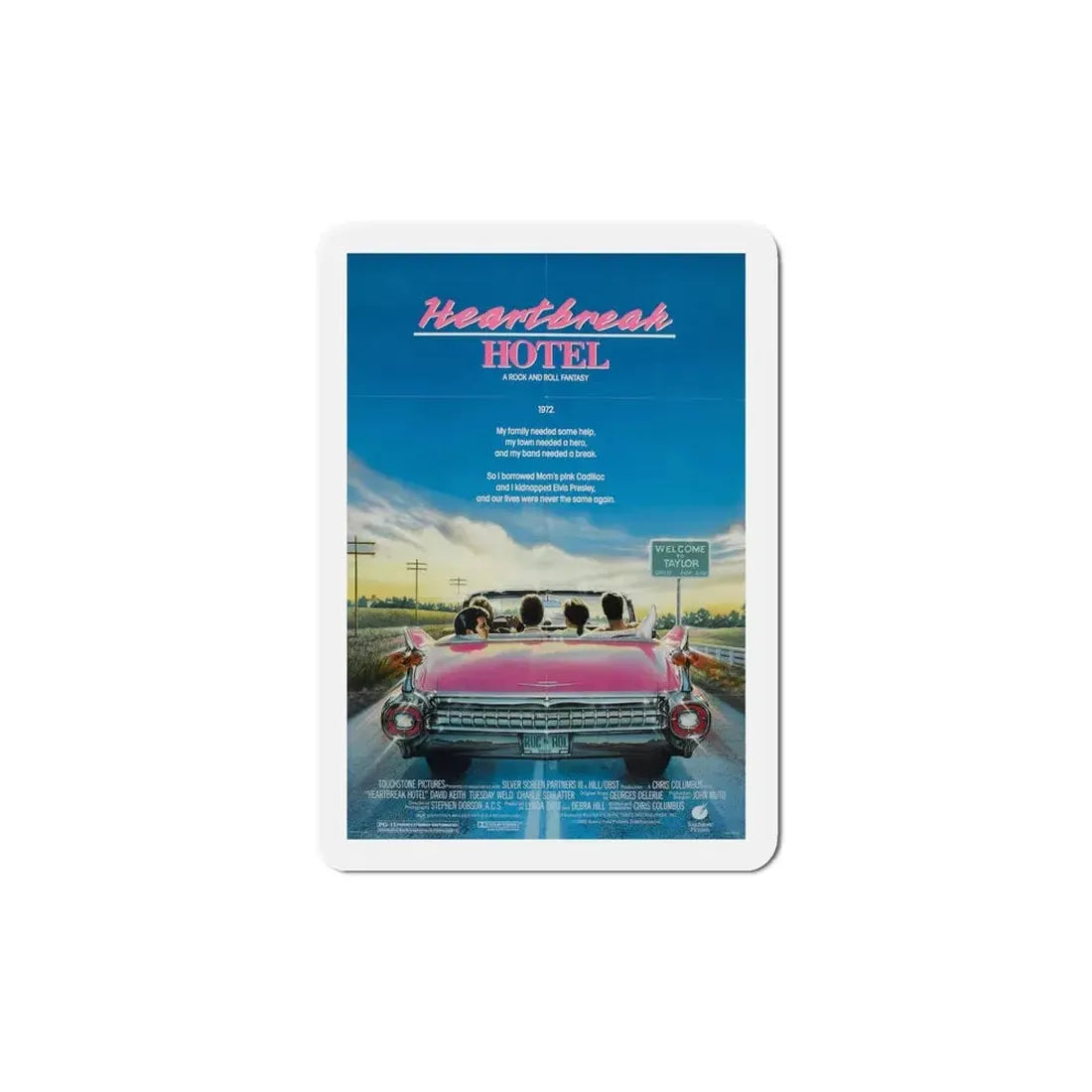 Heartbreak Hotel 1988 Movie Poster Refrigerator Magnet 5 Inch - The Sticker Space