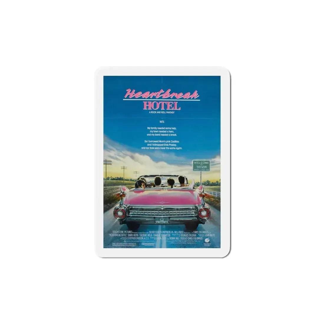 Heartbreak Hotel 1988 Movie Poster Refrigerator Magnet 6 Inch - The Sticker Space