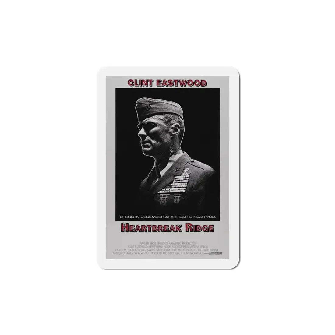 Heartbreak Ridge 1986 Movie Poster Refrigerator Magnet 4 Inch - The Sticker Space