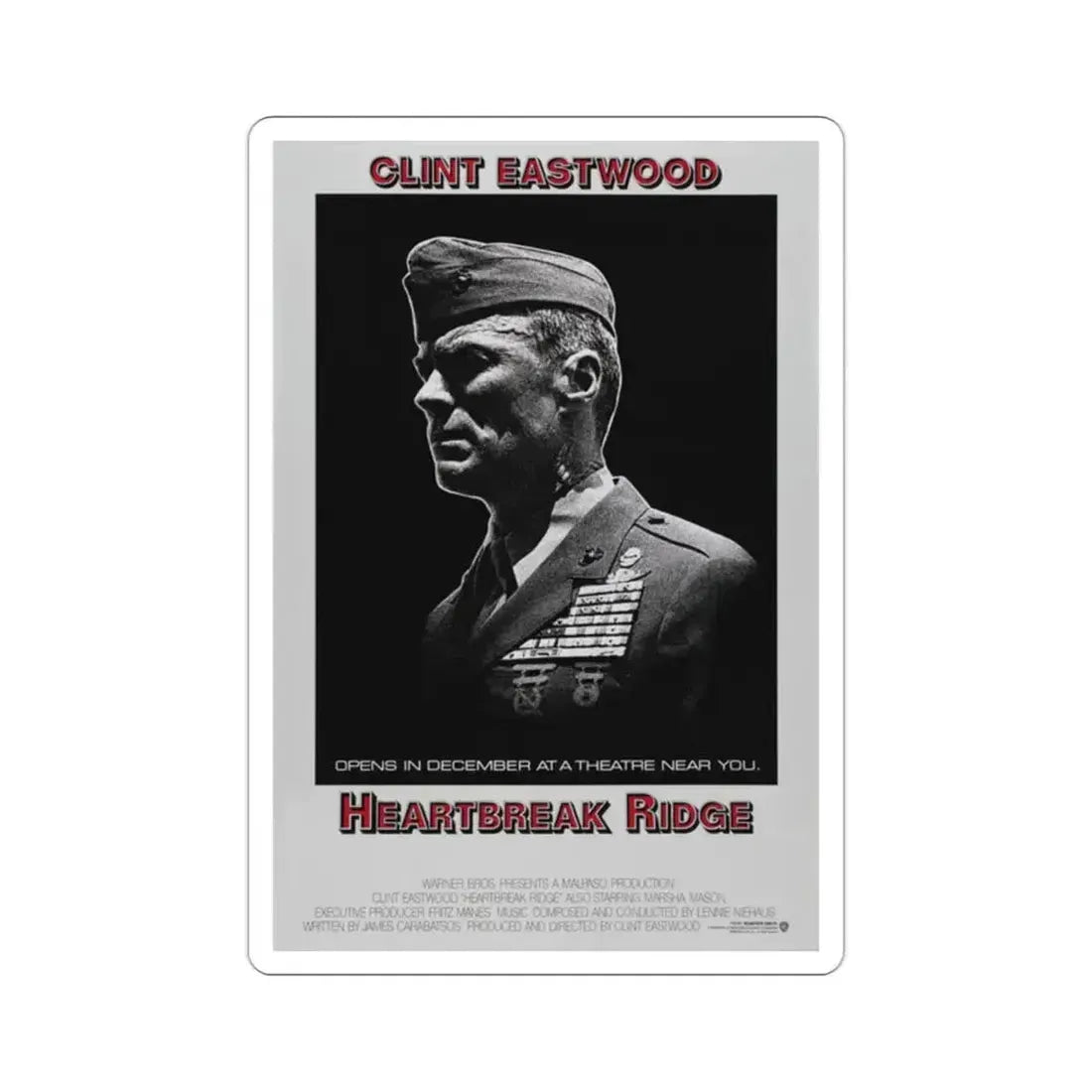 Heartbreak Ridge 1986 Movie Poster STICKER Vinyl Die-Cut Decal 2 Inch - The Sticker Space
