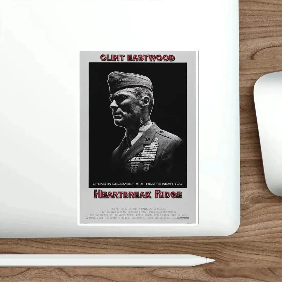 Heartbreak Ridge 1986 Movie Poster STICKER Vinyl Die-Cut Decal - The Sticker Space