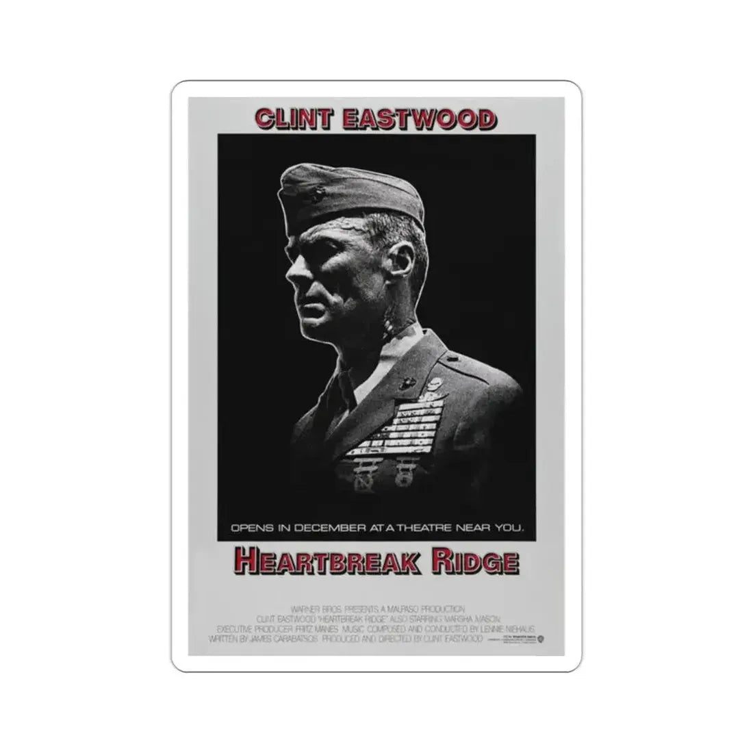 Heartbreak Ridge 1986 Movie Poster STICKER Vinyl Die-Cut Decal - The Sticker Space