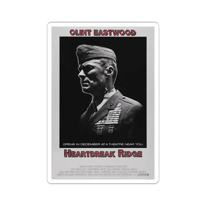 Heartbreak Ridge 1986 Movie Poster - STICKER Vinyl Kiss-Cut Decal 6 Inch White - The Sticker Space