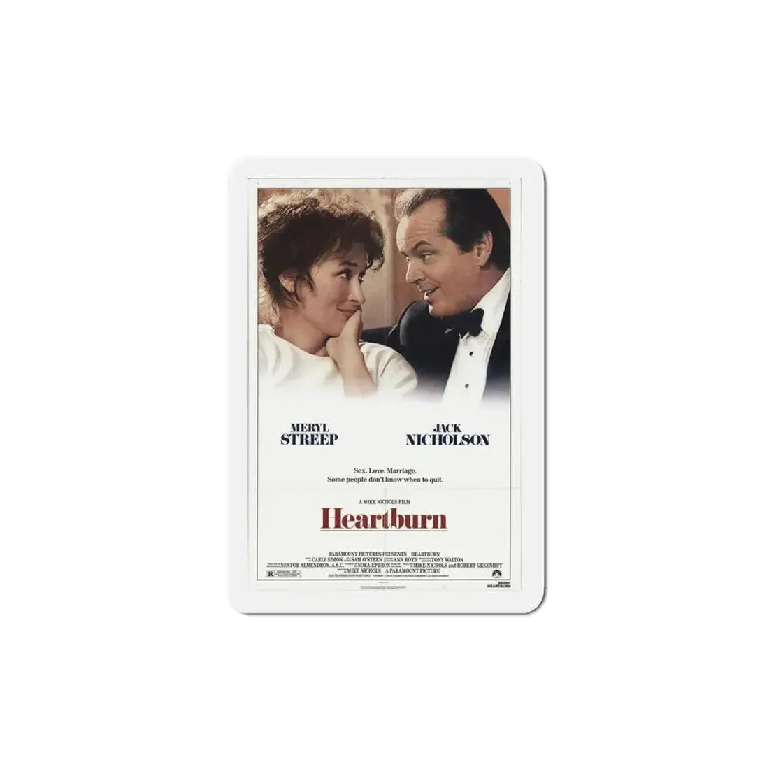 Heartburn 1986 Movie Poster Refrigerator Magnet - The Sticker Space