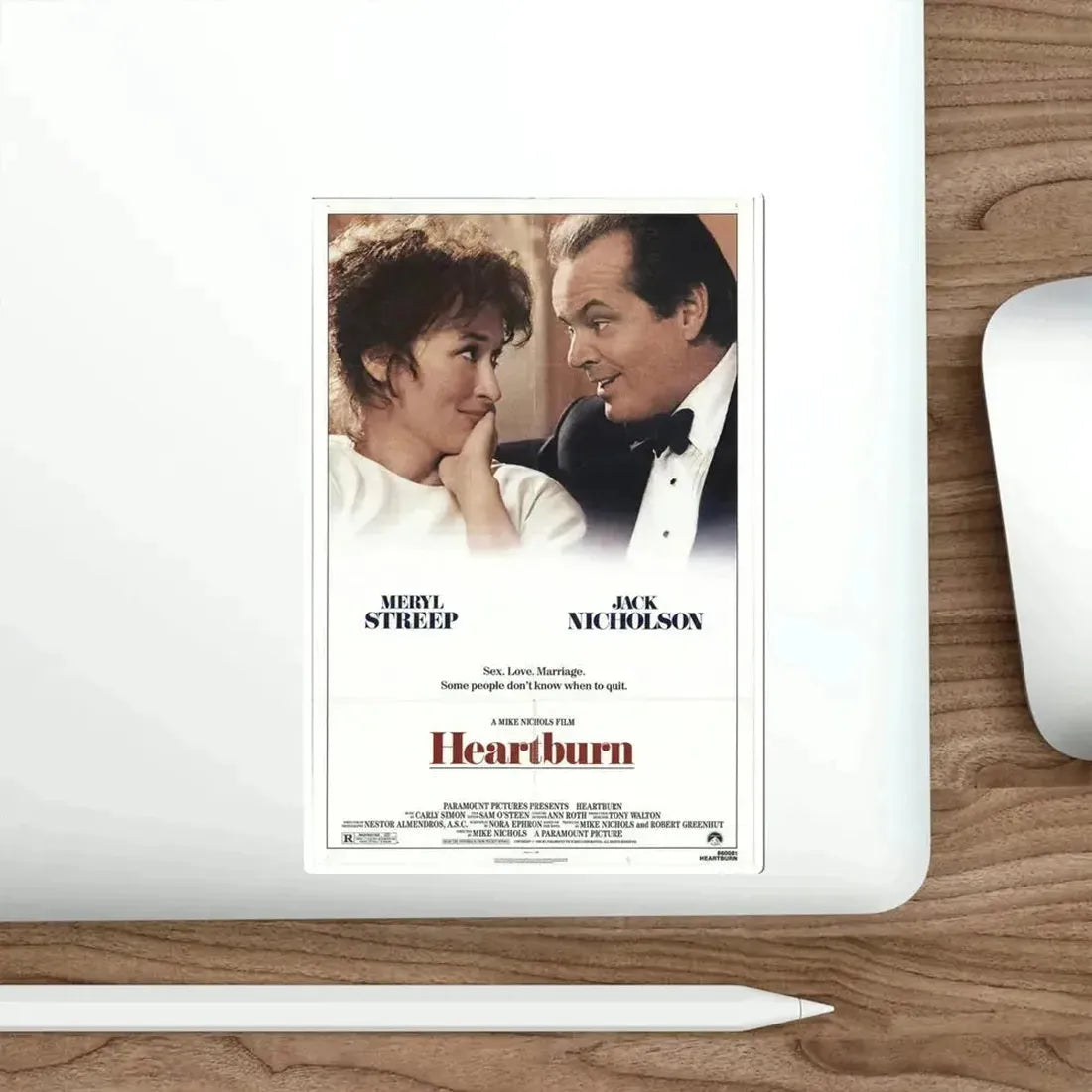Heartburn 1986 Movie Poster STICKER Vinyl Die-Cut Decal - The Sticker Space