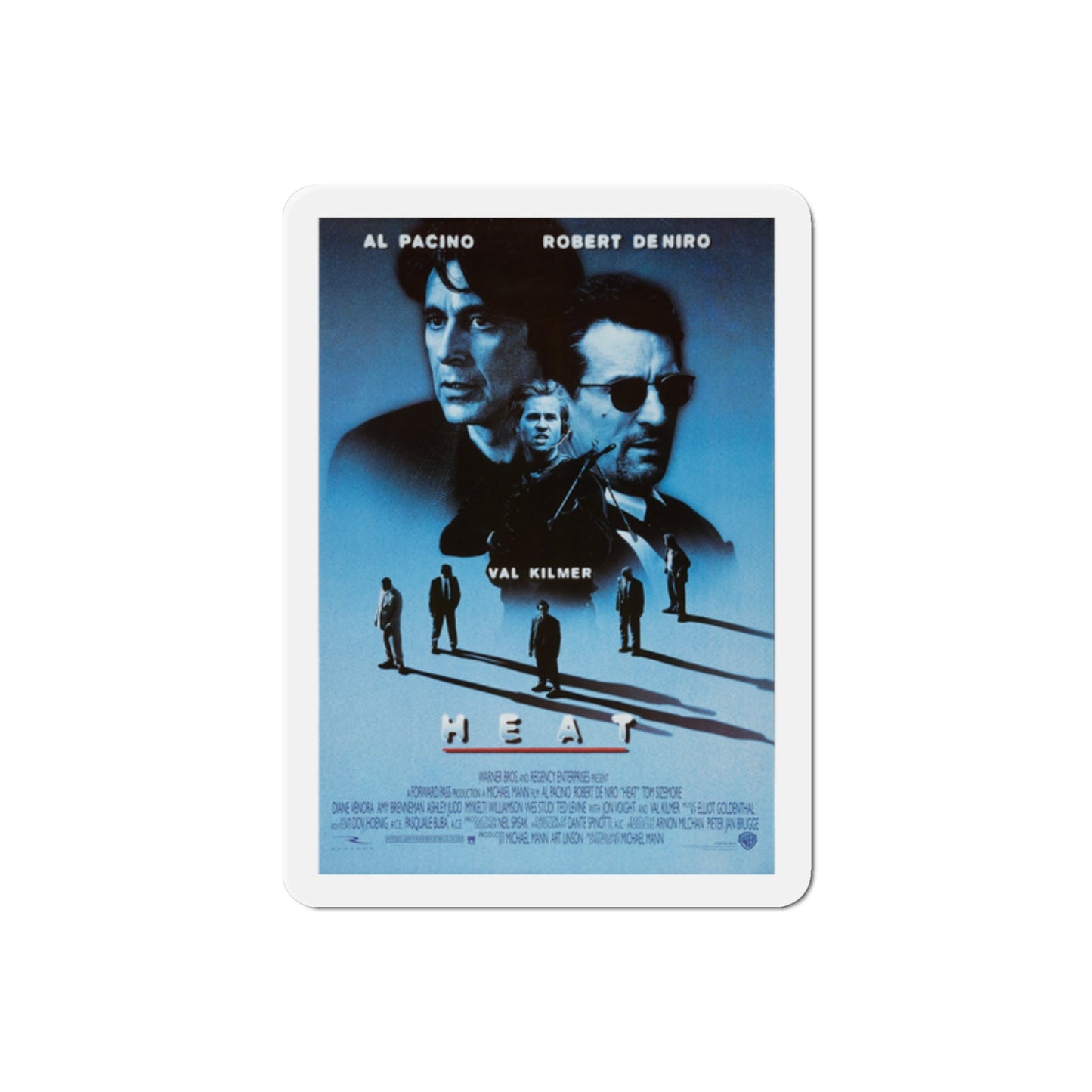 Heat 1995 Movie Poster Die-Cut Magnet-2" x 2"-The Sticker Space