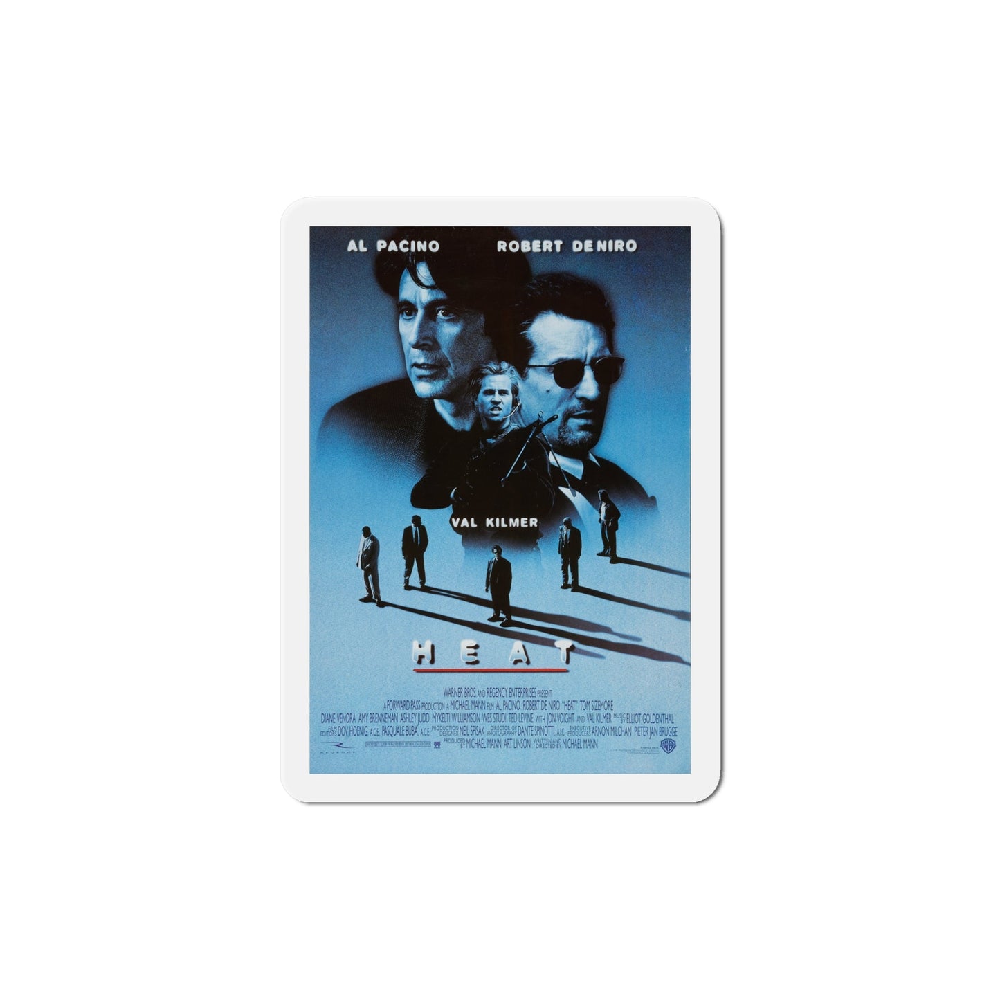 Heat 1995 Movie Poster Die-Cut Magnet-5" x 5"-The Sticker Space