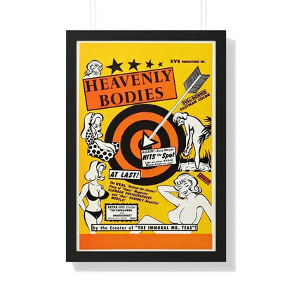 HEAVENLY BODIES 1984 - Framed Movie Poster 20" x 30" Black - The Sticker Space