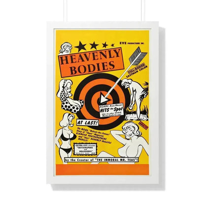 HEAVENLY BODIES 1984 - Framed Movie Poster 20" x 30" White - The Sticker Space