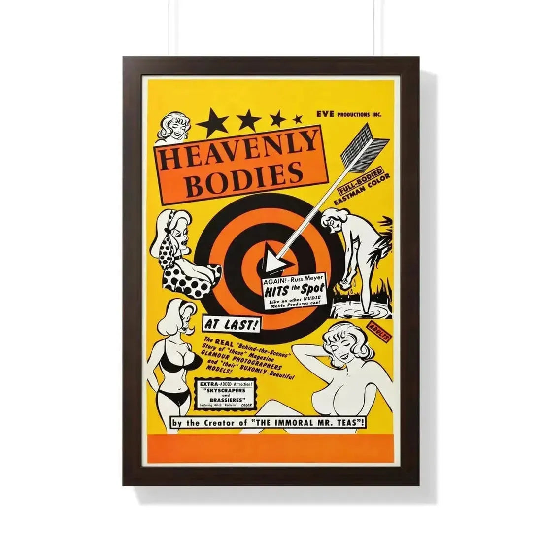 HEAVENLY BODIES 1984 - Framed Movie Poster - The Sticker Space