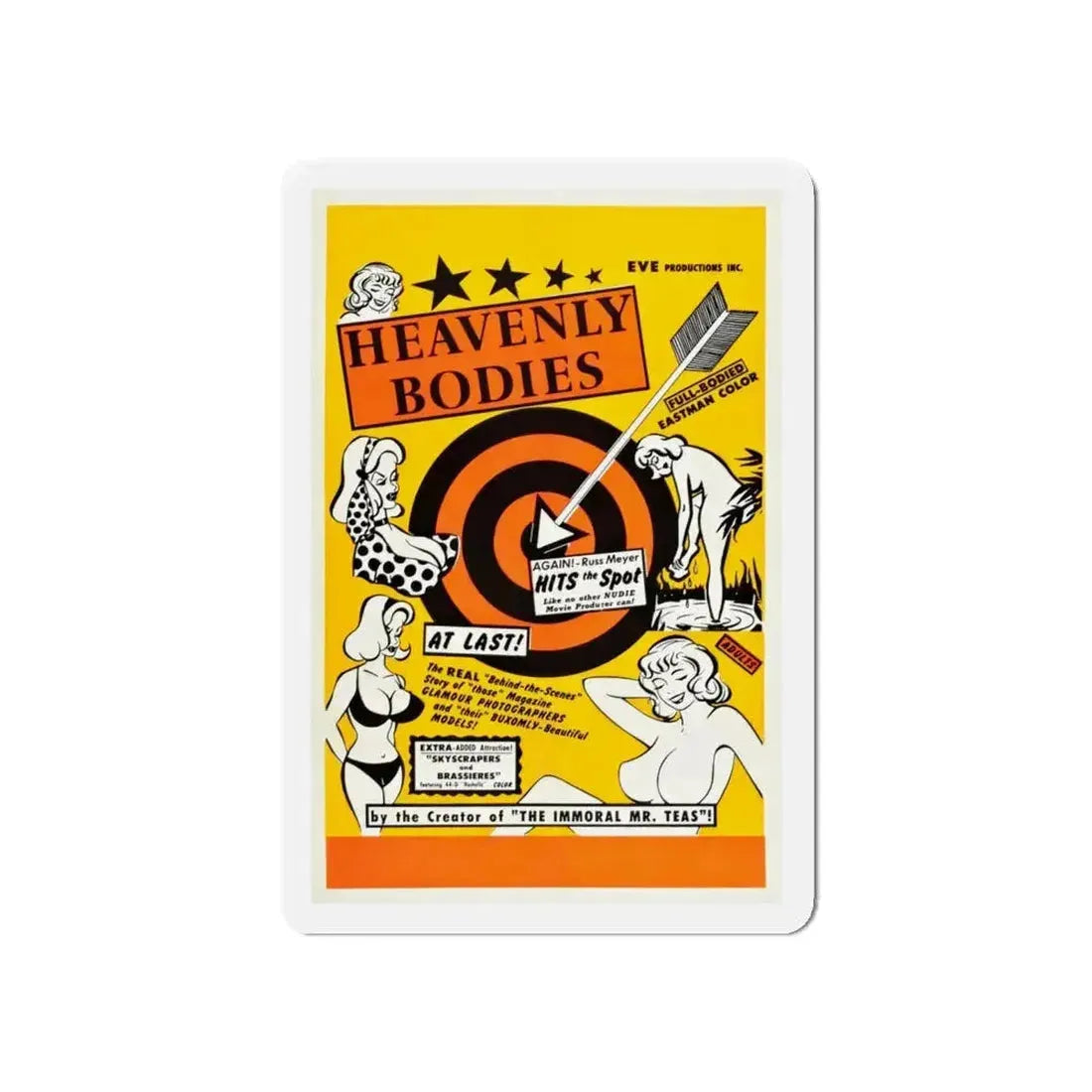 HEAVENLY BODIES 1984 Movie Poster - Refrigerator Magnet - The Sticker Space