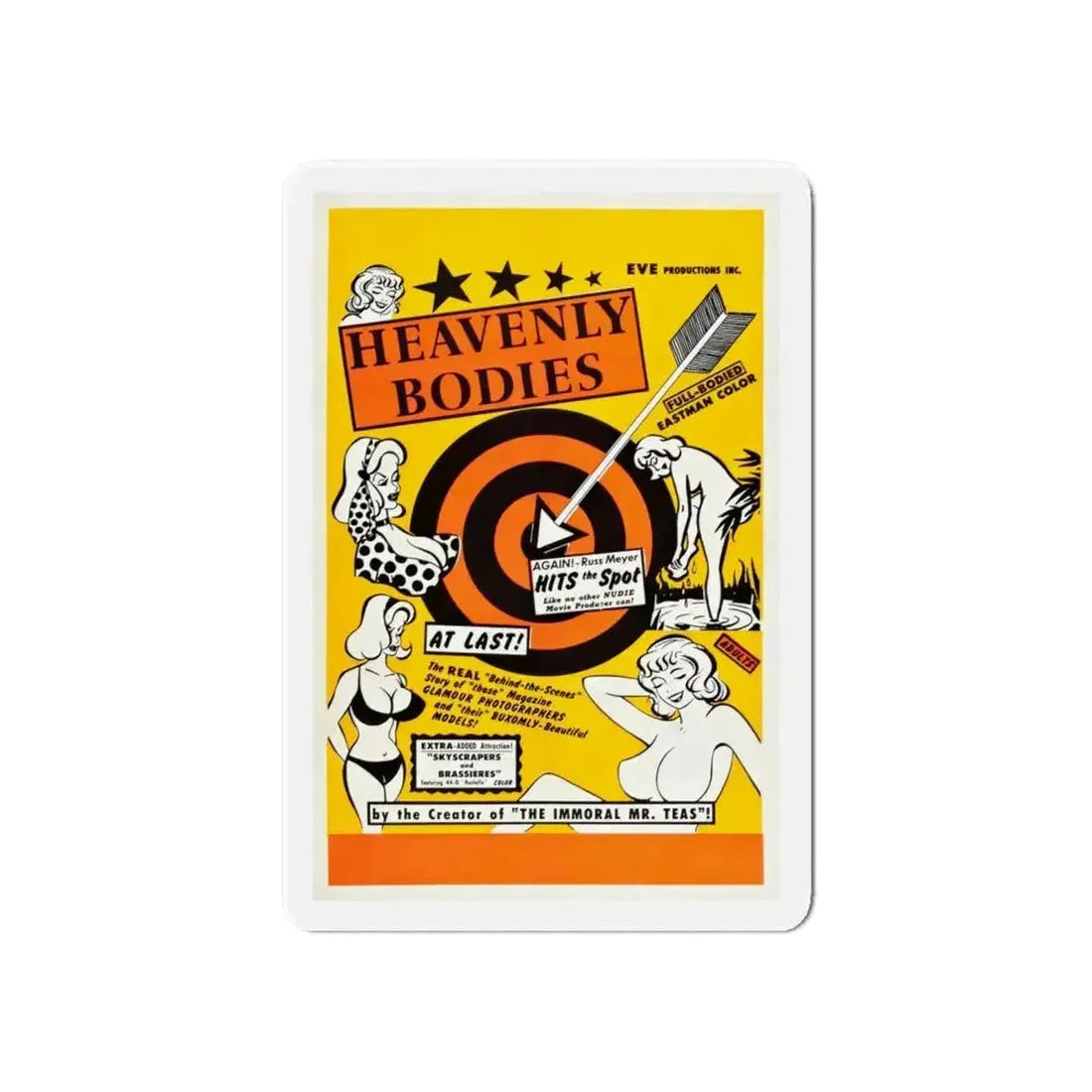 HEAVENLY BODIES 1984 Movie Poster - Refrigerator Magnet - The Sticker Space