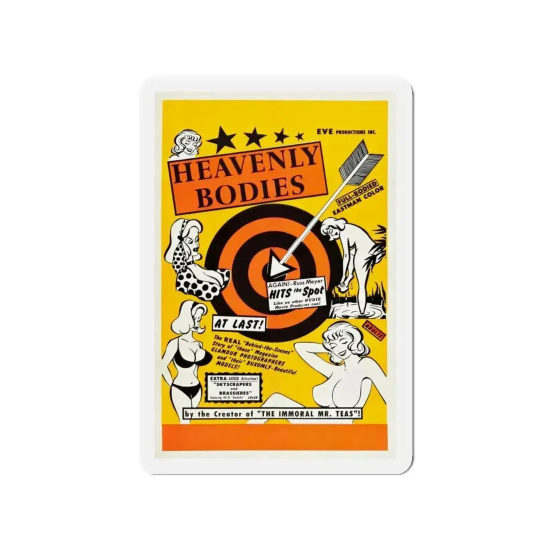 HEAVENLY BODIES 1984 Movie Poster - Refrigerator Magnet - The Sticker Space