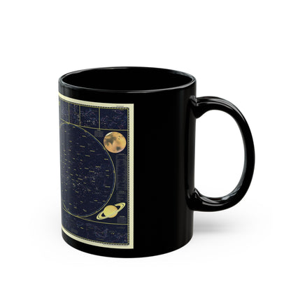 Heavens, The 1 (1957) (Map) Black Coffee Mug-The Sticker Space