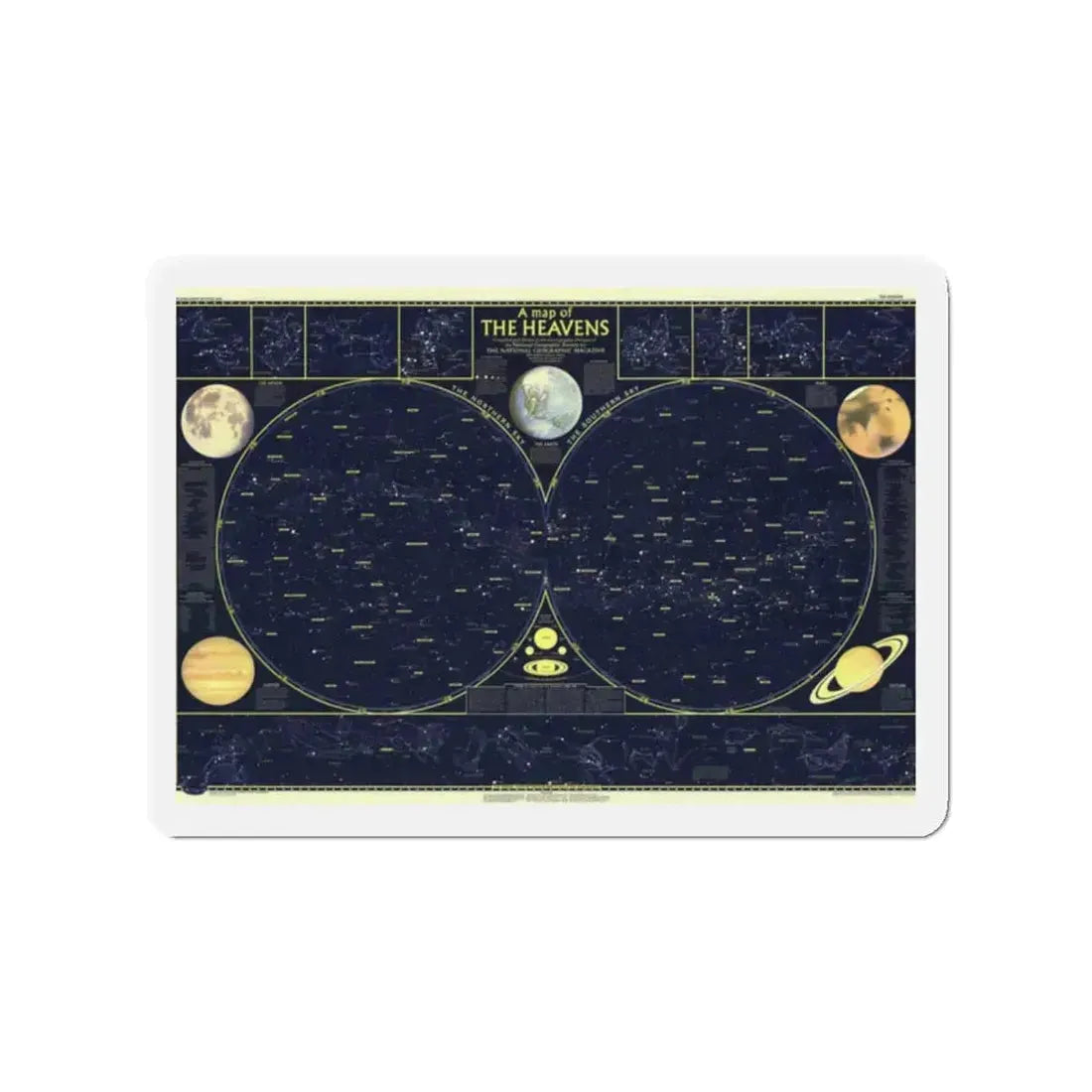 Heavens, The 1 (1957) (Map) Refrigerator Magnet 2 Inch - The Sticker Space