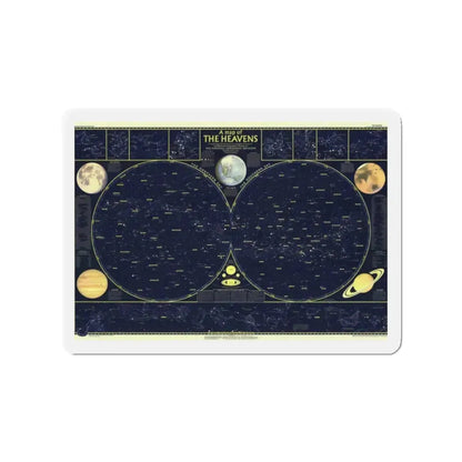 Heavens, The 1 (1957) (Map) Refrigerator Magnet 2 Inch - The Sticker Space