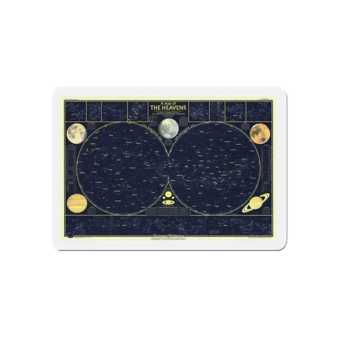 Heavens, The 1 (1957) (Map) Refrigerator Magnet 6 Inch - The Sticker Space