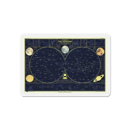 Heavens, The 1 (1957) (Map) Refrigerator Magnet 6 Inch - The Sticker Space