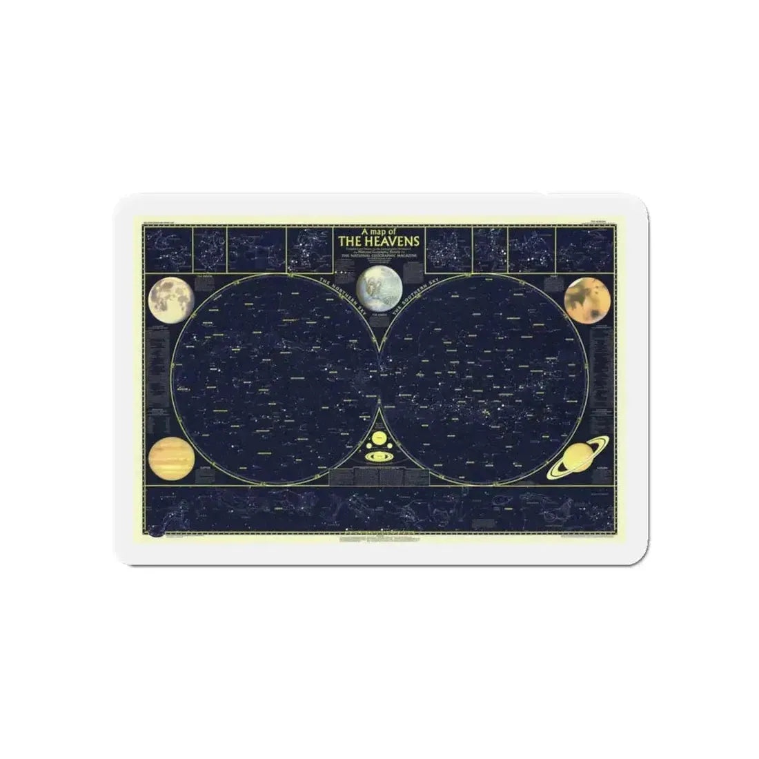 Heavens, The 1 (1957) (Map) Refrigerator Magnet - The Sticker Space