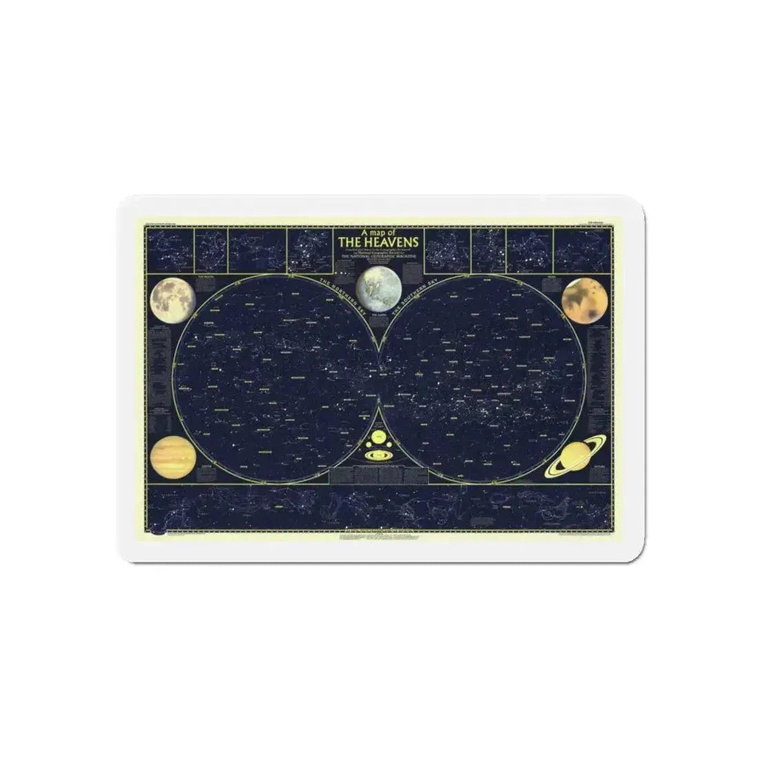 Heavens, The 1 (1957) (Map) Refrigerator Magnet - The Sticker Space