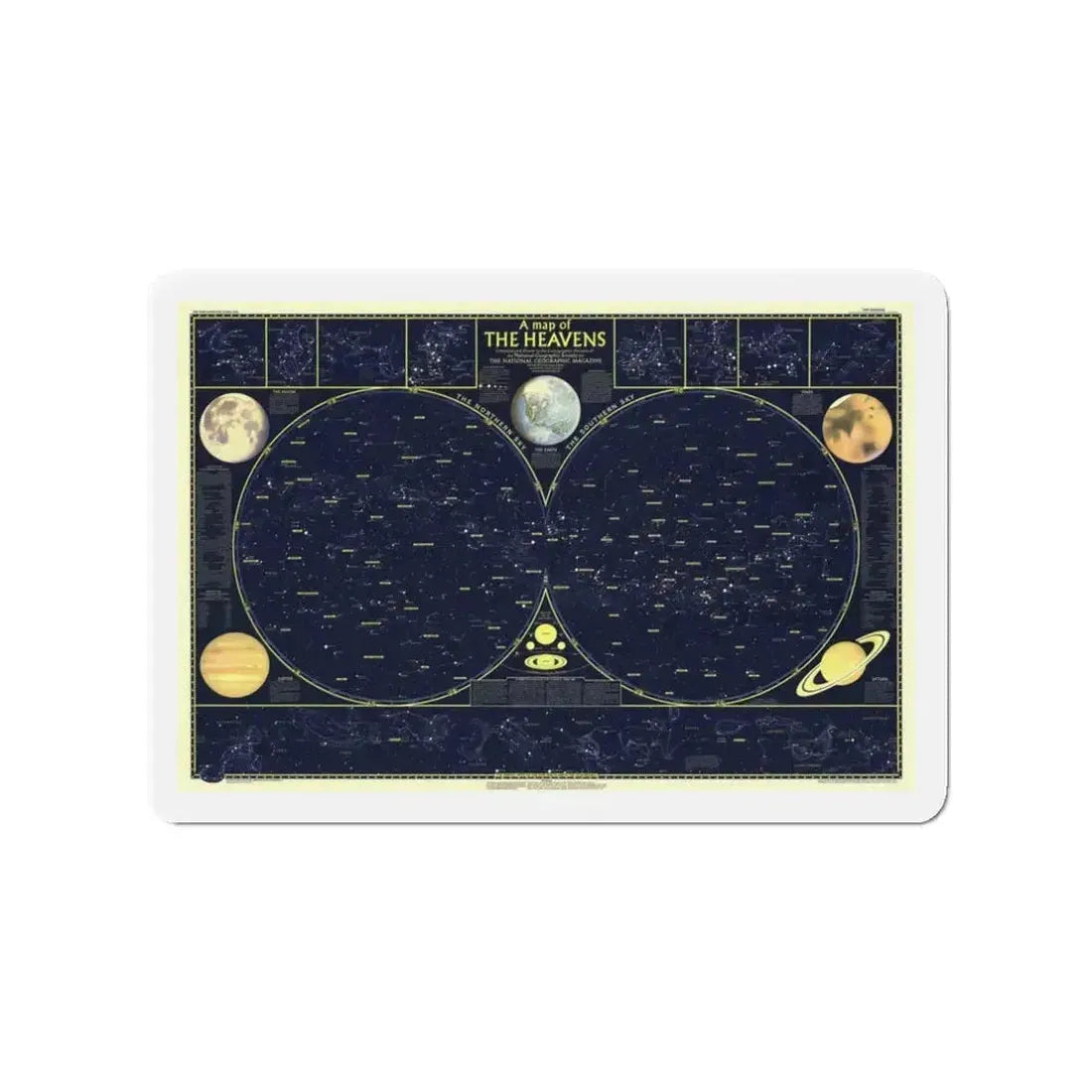 Heavens, The 1 (1957) (Map) Refrigerator Magnet - The Sticker Space