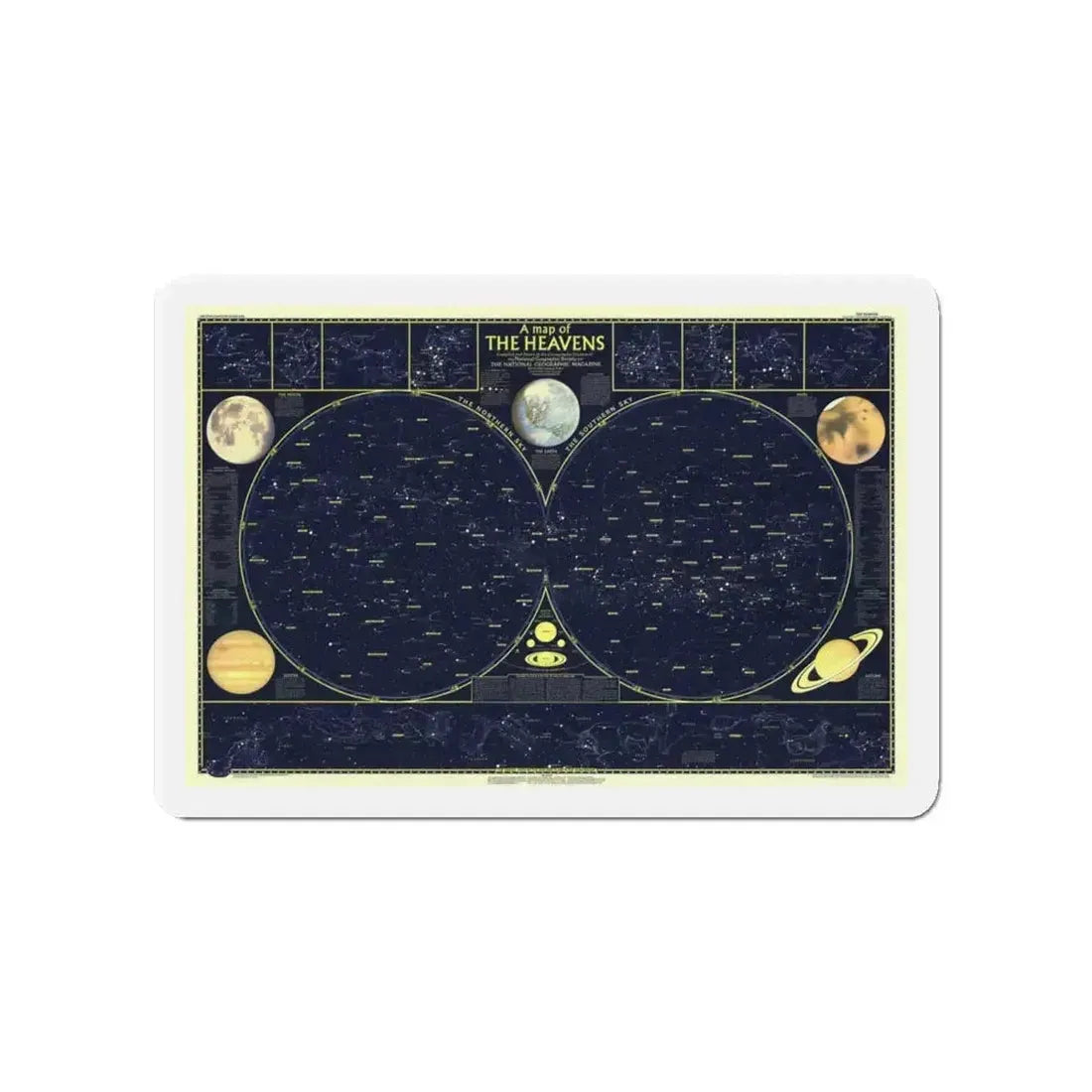 Heavens, The 1 (1957) (Map) Refrigerator Magnet - The Sticker Space