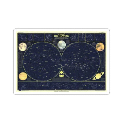 Heavens, The 1 (1957) (Map) STICKER Vinyl Kiss-Cut Decal 2 Inch White - The Sticker Space