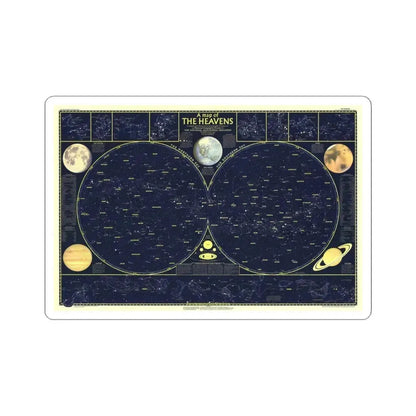 Heavens, The 1 (1957) (Map) STICKER Vinyl Kiss-Cut Decal 4 Inch White - The Sticker Space