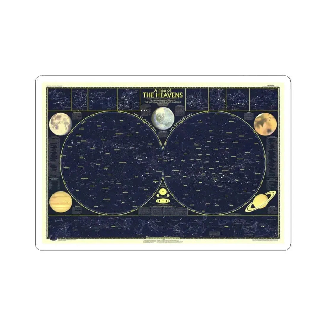 Heavens, The 1 (1957) (Map) STICKER Vinyl Kiss-Cut Decal 6 Inch White - The Sticker Space