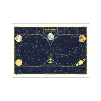 Heavens, The 1 (1957) (Map) STICKER Vinyl Kiss-Cut Decal 6 Inch White - The Sticker Space