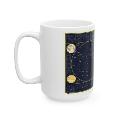 Heavens, The 1 (1957) (Map) White Coffee Mug-The Sticker Space