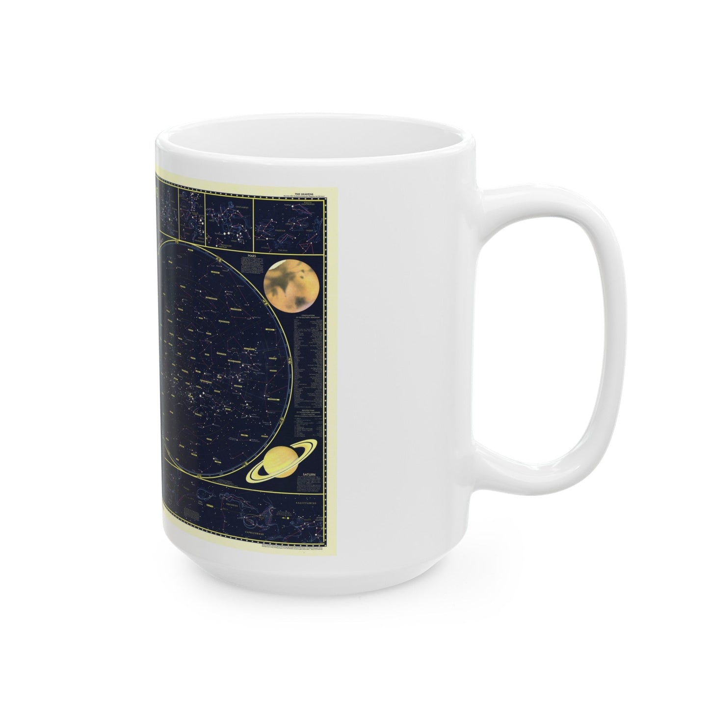 Heavens, The 1 (1957) (Map) White Coffee Mug-The Sticker Space